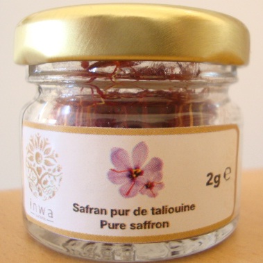 Safran Taliouine - épices aromates le safran de taliouine à une concentration de safranal élevée (molécule responsable de l’arôme) et sa concentration de phenyl-éthanol lui donne une légère note florale,  rosée. ces aspects sont importants pour la fraîcheur du produit