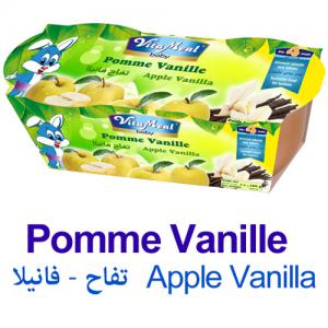 compote de fruit : pomme vanille - conserve semi conserve vitameal pomme vanille,  compote 100gr de fruits pour bébé a partir de 4mois.,  durée de vie de 18 mois