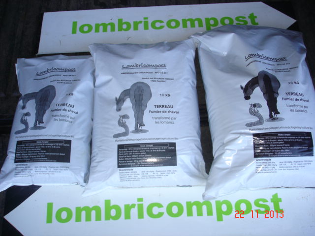 lombricompost - energie renouvelable vendons lombricompost 100% naturel de fumier de cheval tranforme par les vers de terre en sacs de 6/10/20kg ou en vrac. le lombricompost est est 5a7fois superieur a un terreau classique.il agit sur la plante mais egalement sur les sols.--utilisable en agriculture bio