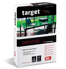 papier A4 TARGET 80gm - Industrie exploitation a4----500 feuilles par ramette----5 ramettes par carton---- ----a4 fast pack----2500 feuilles non enramées par carton---- ----a4 perforé 2 trous----500 feuilles par ramette----5 ramettes par carton---- ----a4 perforé 2 trous fast pack----2500 feuilles non enramées par car