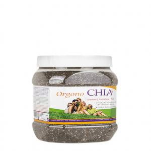 ORGONO CHIA  - fruits secs et graines grillées 1400% de magnésium en plus que le brocoli,  800% de phosphore de plus que le lait,  700% d’oméga-3 en plus que le saumon d’atlantique,  500% fois plus de calcium assimilable comparé au lait,  300% de----sélénium en plus que le lin,  200% plus de fer que dans les é