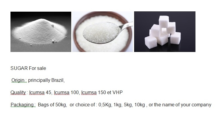 Sucre Brésil, 25.000 Tonnes en one SPOT - produits sucrés a vendre sucre  toutes demandes--1)	type icumsa 45 sugar – origine - brésil--spécificationstechniques ---•	polarity at 20ºc- 99.80º minimum--•	sulphated ash content- 0.04% maximum by weight--•	moisture- 0.04% maximumbyweight--•	magnetic particles- mg/kg 4--•	solubility- 100% dry&freefl