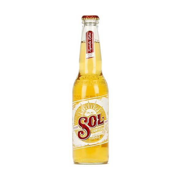 BIERE SOL 330ml - boisson alcoolisée biere sol 330ml bouteille - pack 24----1200 pack disponible - droits inclus----livraison partout en france. 70 pack par palette