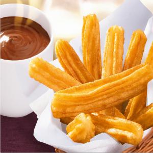 BAKERY FOOD, CHURROS, SNACKING, BREAKFAST DESSERT - pastry our factory made frozen fried churros,  a few minutes in the oven or in the toaster and taste and savour! only with natural products,  without conservatives,  look for new customers,  distributors,  hypermarkets,  horeca,  food service,  retail,  cash and carry,  etc.... ideal snacking,  vegeterian,  bakery foo