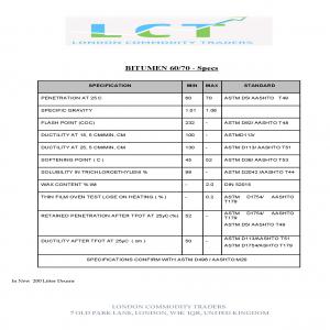 Vente de BITUMES 300 TONNES - autres vente de 300 tonnes de bitumes disponible sur le port de cotonou--ci - joint la fiche pour spécification