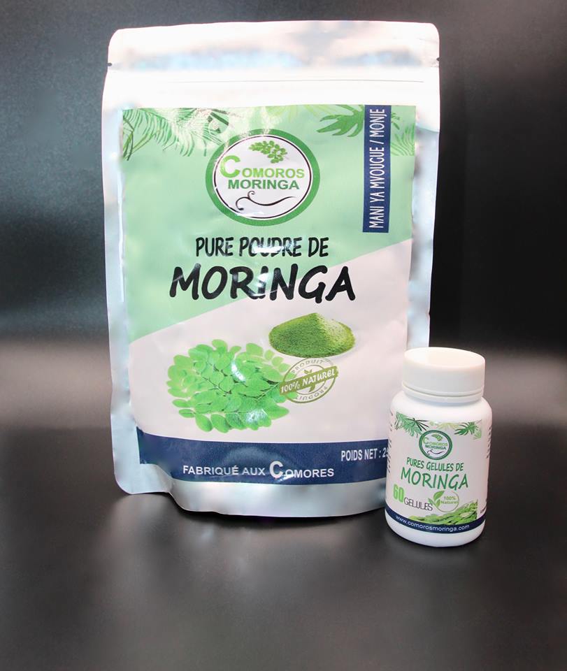 Vente de Moringa Oleifera Bio - horticulture plante biocarburant société de production et de transformation du moringa aux comores,  le moringa que nous produisons provient d’une plantation complètement biologiques. les graines ont été semées sans rajout d’engrais ni agents chimiques. nous proposons 3 produits - la poudre 