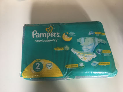 Pampers - hygiene entretien pampers t2 baby dry contenance d'un paquet 68 pièces. prix hors tva 9, 65€ prix palette (21% belgique) - prix de livraison sur demande suivant région ou pays. contenance d'une palette 72 paquets.marchandise provenant de destockage. --offre valable dans la limite des stocks.