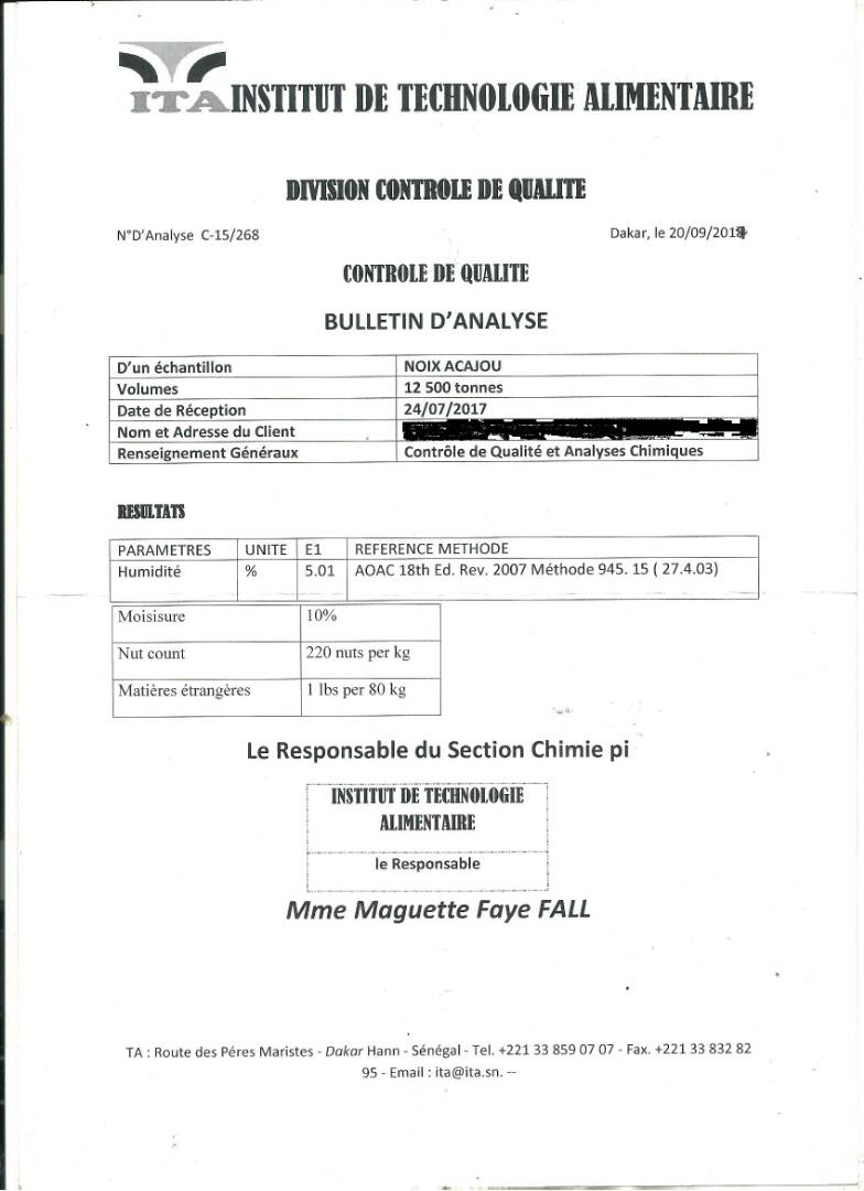 noix de cajou a vendre - fruits secs et graines grillées n9us vendons des 12 500 tonnes de noix de cajou de tres bonne qualite a raison de 1000 francs cfa le kilo