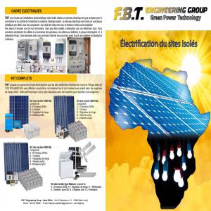 SYSTEMES PHOTOVOLTAIQUES - energie renouvelable nous sommes une groupe industrielle italienne spécialisé dans les systèmes photovoltaïques pour l’électrification des petites villages rurales et pour donnez  la possibilité dans  les villages la possibilité de conservé les produits agroalimentaire ,  