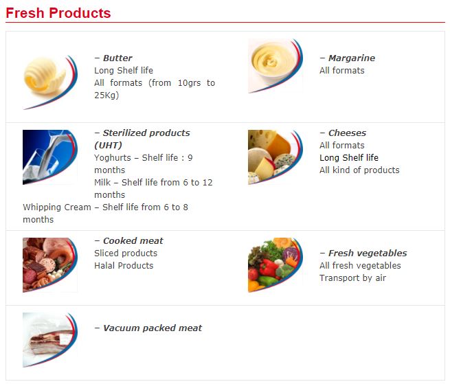 Produits Frais - Laitiers - DLC longue 12 mois - lait et produits laitiers – beurre - dlc longue tous formats (du 10grs au 25kg)--– margarine tous formats--– produits uht - --yaourts – dlc 9 mois--lait – dlc 6 à 12 mois--crème liquide – dlc 6 à 8 mois--– fromages toute découpe dlc longue tout type --– charcuterie gamme ls gamme rhf halal (ls et 