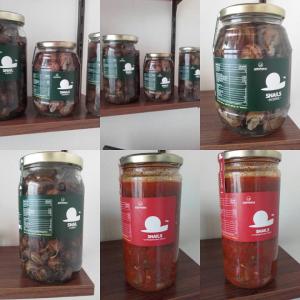 Snails in Mediterranean Traditional sauce, Canned - retains best quality helix aspersa muller in traditional mediterranean sauce,  and helix aspersa muller in brine--