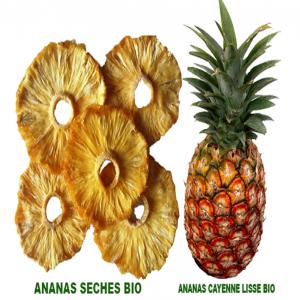 Ananas séchés bio - fruits secs et graines grillées ananas séchés biologiques (ecocert sa) sans sucre ajouté,  ni de conservateurs et de colorants. prix  (carriage and insurance paid to)--- conditionnement en sachet vrac de 1kg ou 2kg,  un cahier de charges de charge est établi au préalable--- 2 tonnes/mois --- europe