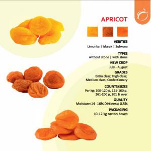 Abricots secs - fruits secs et graines grillées nous vous proposons des abricots secs à des prix très compétitifs.--notre société est spécialisée dans la promotion et la commercialisation de produits agroalimentaires ouzbeks (ouzbékistan). via notre maison mère en ouzbékistan,  