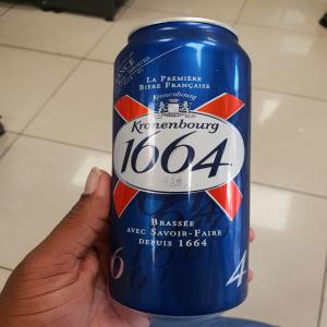 1664 -50cl canette 5°  - boisson alcoolisée kronenbourg 1664 -50cl can 1x24 version international --multi text--t2 statut--bbd fresh--1764 cases /pack