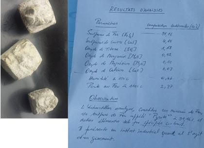 Gisement de sulfate de fer et sulfate de cuivre - mine terrain concession je suis sollicité par un petit agriculteur en rdcongo,  dans la région kongo central,  qui a découvert un gisement important sur son terrain--il recherche des partenaires ou investisseurs pour l'exploitation de ce gisement de sulfate de fer et sulfate de cuivre