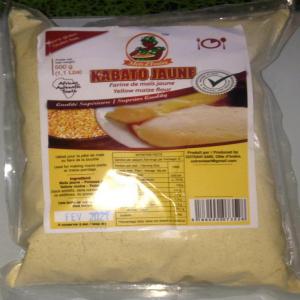 VENTE DE KABATO DE MAIS JAUNE POTASSE 500g FRANCE - céréales vente de kabato de mais jaune potasse en sachet de 500g - france--vente de kabato jaune potassé,  kabato blanc,  bouillie de mais,  bouillie de mil,  placali,  cassava flour,  farine de manioc,  degue,  attiéké deshydraté,  placali deshydraté gari,  tapioca en cartons de 300