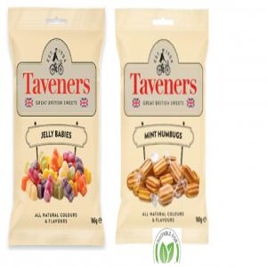 Bonbon Taveners sac 165 Gr - produits sucrés bonbons taveners sachet de 165 gr. stock total disponible 51 840 sachets de 165 gr. 34 020 sachets jelly babies / dluo 31/10/2020. 17 820 sachets mint humbergs dluo 09/01/2021. prix ex works 0.48 € x 165 gr. stock localisation france.  