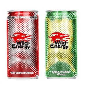 Wild Energy 250ml can - soft drink wild energy is our brand of energy drink.--we have it in two different flavours- original and apple & melon.----the logistic information is---24 units per carton.--120 cartons per pallet.--3143 cartons (75432 units) per 20' fcl not palletized.--3143 cartons (75432 units) per 40' fcl palletized.--exp