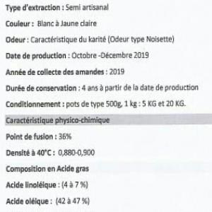 Beurre de karité  - huiles nous disposons de 30 tonnes de beurre de karité bio en stockage et --là capacité de production d'un conteneur de 20 par mois. origine guinée--