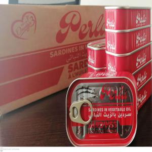 canned sardines - fish we are specialized in producing and exporting seafood,  canned sardines.--we offer the best products of morocco--we present you our new brand `` perla '' sardines in vegetable oil,  with easy opening,  net weight 125g,  drained weight 90g,  ingredients- sardine,  vegetable oil,  salt--quantity- unlimited--