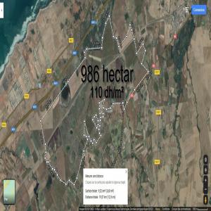 986 hectar a vendre - mine terrain concession terrain unique dans son genre pour les grand projet au maroc destinée au grand investisseur national et international .--tf 986 hectare a bouznika la ville cotiere entre casa et rabat , prix attractif 12€ /m²