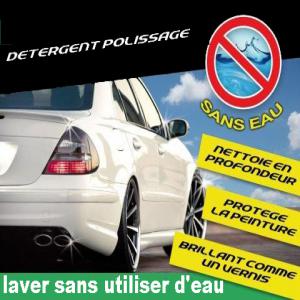 détergent pour laver la voiture sans l'eau - hygiene entretien c'est un détergent polissant et hydrofuge pour laver les voitures avec des chiffons en microfibre sans utiliser d'eau. --caractéristiques---1- excellent pouvoir nettoyant meme en présence de film de signalisation (lignes noires dues au smog et à la fumée noire des 