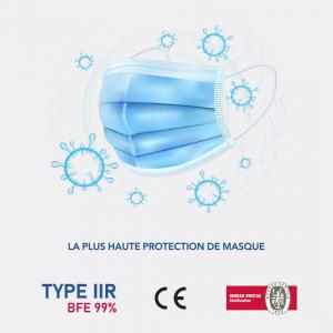 Masque churigical  VIE+ Type IIR  - hygiene entretien masue churigicaux vie+ type iir--un site pharmaceutique membre du groupe,  avec plus de 30 ans d’expérience specialicés dans la production des équipements de protection individuels.--nous disposons de compétences dans la production de masques churigicaux fabriqués e