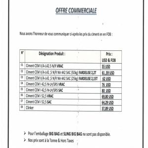 Clinker ciment  - ciment nous somme une entreprise algerienne préte a vous fournir la quantité de clinker et tout type de ciment désirer selon votre commande