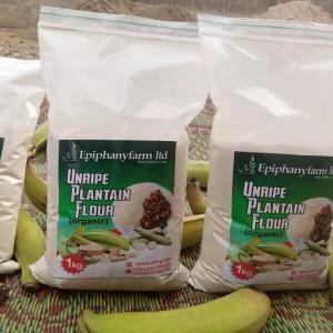 Unripe banana/plantain flour  - pastry we're passionate organic farmers and we just launched our 100% grain free unripe plantain flour. 100% organic. a trial will convince you. it's one of the most healthiest flour on the market.