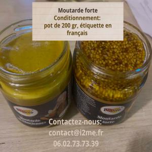 Moutarde 200gr - matières grasses la moutarde (pays d'origine - ukraine),  avec étiquette en français. --les fiches techniques par demande. 