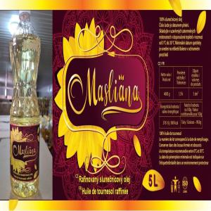 Sunflower oil - olis we represent masliana sunflower oil manufacturers.--excellent quality,  refined sunflower oil.--package 1 l and 5l.--etiquette in the french language.--delivery time 8 days from order.--transport to france ensured its own forwarding.--quantity of 3-4 trucks a week.--if you are interested,  please cont