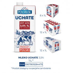 UHT MILK 3,5%  - milk and milk products the new updated price for this week . our current offer is ---uht milk 3, 5% 1 l – 0, 68 usd /pcs .--uht milk 3, 2% 1 l – 0, 65 usd /pcs--terms of delivery - cif --country of origin - poland -- uht milk under our brand--- close carton box,  (12x1l)--- shelf life- 12 months (9 month under our responsibili