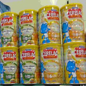 Cerelac Baby Food All Stages and Flavours - céréales we are pleased to offer- --cerelac (all flavours and stages) --24 x 400 gr tins /carton--33 pallets x 24 cartons per 20' fcl--we are pleased to offer- ----cerelac (all flavours) ----* rice /* wheat/* wheat & honey/* wheat & banana/* wheat & apple--* wheat & 3 cereals/* wheat & mix fruit/* wheat & 4 