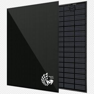 Venusun T 410W panneau solaire entièrement noir - energie renouvelable performances supérieures--la feuille arrière transparente génère 5 à 20 % d'électricité en plus tandis que la feuille arrière peut générer de l'électricité.----meilleure apparence--le ton de couleur complèteme