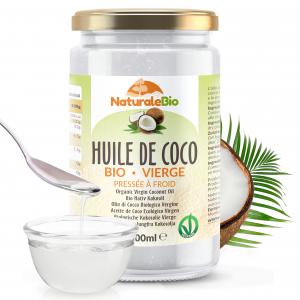 100% huile de coco vierge pressée à froid - huiles l'huile de noix de coco vierge (extra) est testée par la coconut development authority du sri lanka,  certifiée biologique par control union et également certifiée fairtrade sous flo cert. les noix de coco biologiques proviennent de fermes communautaires situées dan