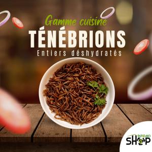 Tenebrio Molitor entiers déshydratés  - viandes et oeufs vous souhaitez intégrer les insectes comestibles à votre carte ?--c’est le spécialiste des insectes comestibles.--selon la fao,  les insectes représentent une opportunité d’améliorer la sécurité alimentaire partout dans le monde. l’entomoculture