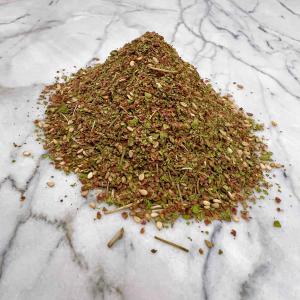 Zaatar Mélange BIO - épices aromates notre zaatar est certifié agriculture biologique----nous faisons nous memes notre zaatar dans nos locaux en france.----l'association du thym,  du sumac et des graines de sésame torréfiées permet d'apporter de nouvelles saveurs à vos plats.----nous conseillons d’util