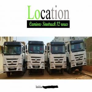 Location Camions Sinotruck 12 roues  - transport transit logistique location camions sinotruck 12 roues--190.000frs par jour--nous sommes en cote d'ivoire abidjan --contacter nous