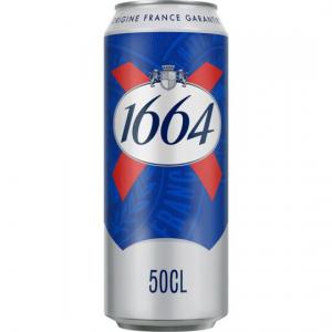 1664 Canette 50cl - boisson alcoolisée 1664 50cl 22ht exw paris----1664 blonde est une bière moelleuse et complexe,  avec une fine amertume et des notes florales.  --la 1664 blonde est idéale pour accompagner vos moments conviviaux,  en famille ou entre amis.----