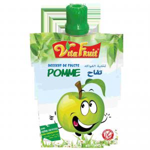 Dessert de fruits POMME 80g - fruits et légumes nos compotes de fruits vitafruit riches en vitamine c,  sans gluten et sans conservateur,  sont idéales pour un dessert ou un goûter frais et léger.--nos fruits sont soigneusement sélectionnés et préparés pour le plaisir des petits et des grands.--d&egra