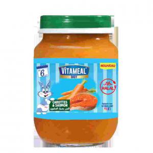 Petit Pot Bébé CAROTTES & SAUMON 190g - poissons une saveur exceptionnelle de nos petits pots mixtes qui encouragera votre bébé à découvrir le bon goût des aliments à partir de ses 6 mois.--nos matières premières sont sélectionnées avec le plus grand soin pour nourrir votre b&eac