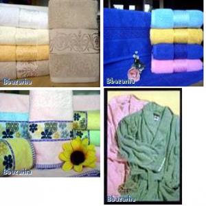 Towel and Bathrobes - other dear sir/madam,  (hs 630260)--we would like to offer- towel and bathrobes. made from 100% terry cotton in various fabric's weight- 360,  400,  450 and 500 gr/sqm. design available in- plain,  stripe,  check,  jacquard and embroidered. accept buyer's design. size (in cm) - from 30x60,  50x125 till 75x200 or