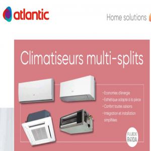 Climatisation ATLANTIC  - energie renouvelable offre climatisation grande marque atlantic en destockage neuf ,  1624 pièces à 380 euros pièce le kit complet unité + groupe extérieur,  prix exceptionnel vente en lot uniquement ! prix public moyenne de 2100 € piece----veuillez trouvez l'offre avec les prix de vente