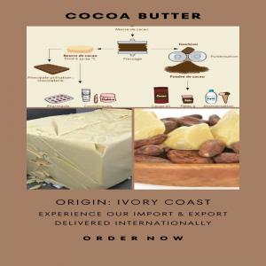 Raw Cocoa Butter Bulk - coffee cocoa tea ivory coast cocoa butter- a luxury ingredient----indulge in the exquisite aroma and silky texture of our premium cocoa butter,  sourced directly from the heart of the ivory coast. renowned for producing some of the finest cacao beans globally,  our cocoa butter is meticulously processed to preserve it