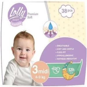 LOLLY - COUCHES POUR BEBES  - hygiene entretien couches pour bébés--lolly premium soft--taille midi 3--(38 pièces)----couches pour bébés--lolly premium soft--taille maxi 4--(36 pièces)----couches pour bébés--lolly premium soft--taille maxi 4--(36 pièces)--3.67€----couches pour b&eacut