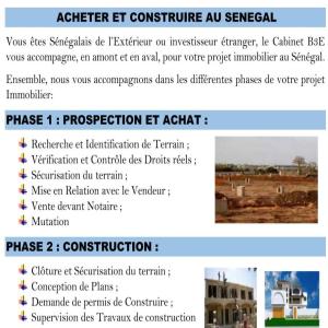 ACHETER ET CONSTRUIRE AU SENEGAL - mine terrain concession vous etes sénégalais de la diaspora ou investisseur étranger,  souhaitez investir dans l'immobilier ou acquérir un bien immobilier au sénégal,  nous vous accompagne en amont et en aval de votre projet immobilier. ensemble nous allons travailler sur les diff&ea