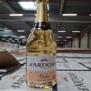 Boisson Sans Alcool D'ARTIGNY Pêche  - boissons non alcolisée boisson effervescente sans alcool peche d'artigny--d artigny - sans alcool--peche--ne ratez pas cette affaire!--1. fabriqué en france--2. langues - française --3. volume - 75 cl--4. interdit pays - non--5. dluo - 14.02.26----notre stock   32 palettes soit 15 942 bouteilles--  32 palett