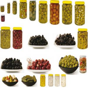 Olives, cornichons, Mélanges.  - conserve semi conserve fabricant espagnol de conserve d'olives,  cornichons,  piments,  mélanges,  câpres, ail,  chou-fleur,  carottes.