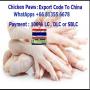 mjw frozen chicken paws cif china 100%dlc payment