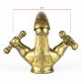 brass faucet engraved double handle for bathroom 